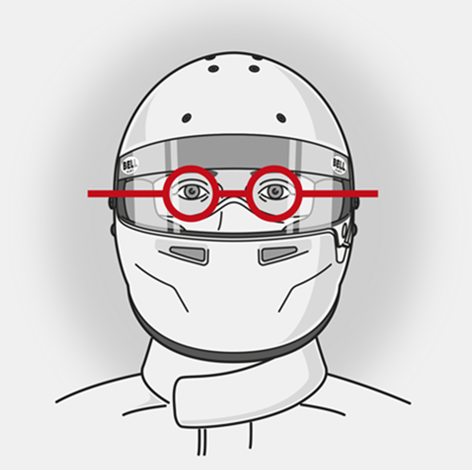 Checking the fit of a crash helmet