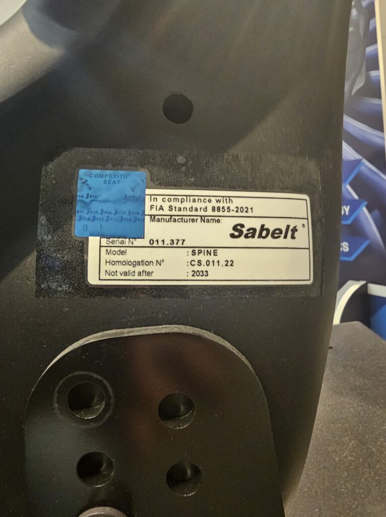 FIA 8855-2021 homologation location label