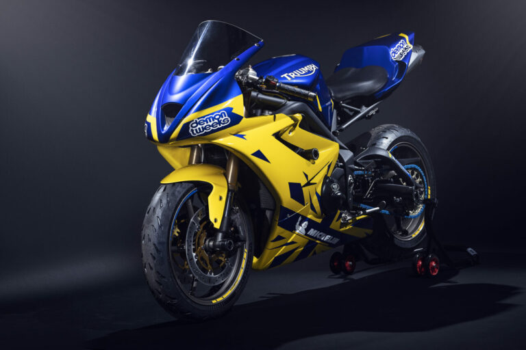 Demon Tweeks and Michelin triumph daytona 675 track bike