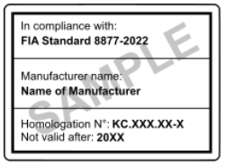 FIA Standard 8877-2022
Karting gloves and boots hologram