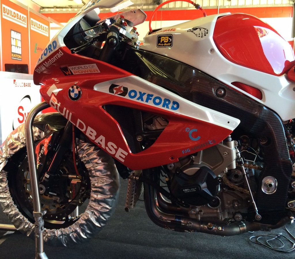 race bike with safety parts attached