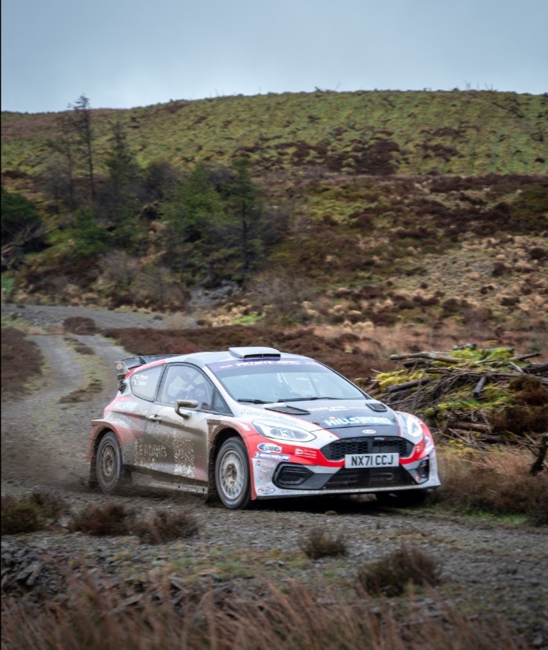 Ford Fiesta on gravel track.