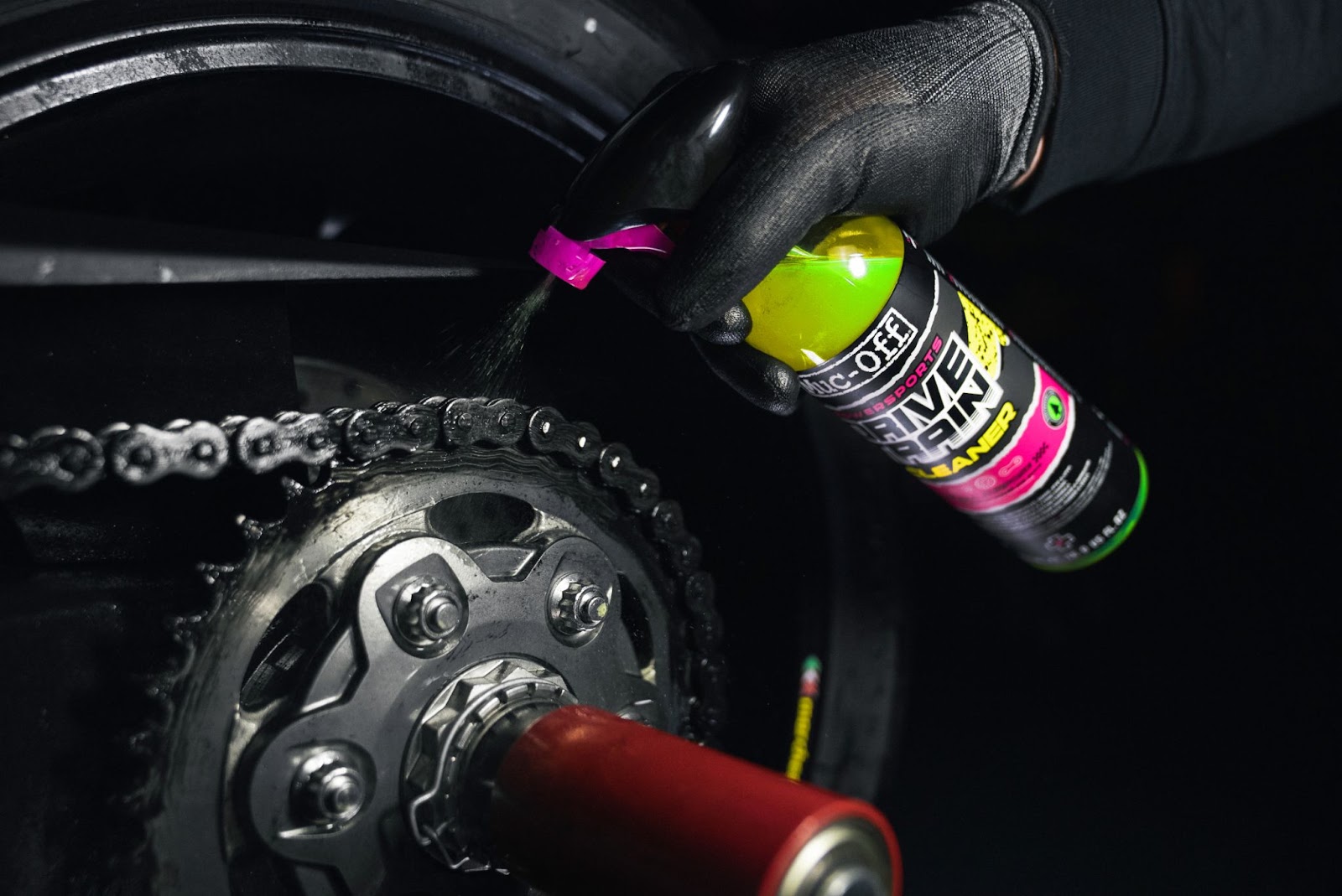 cleaning a motorcycle